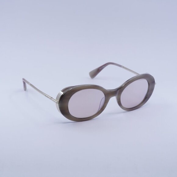 MaxMara MALIBU10 MM0080 60G Sunglasses Beige Oval Frame, Brown Lenses - Picture 8 of 10